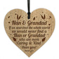 Nan And Grandad Birthday Gift Card Engraved Heart Nan Grandad