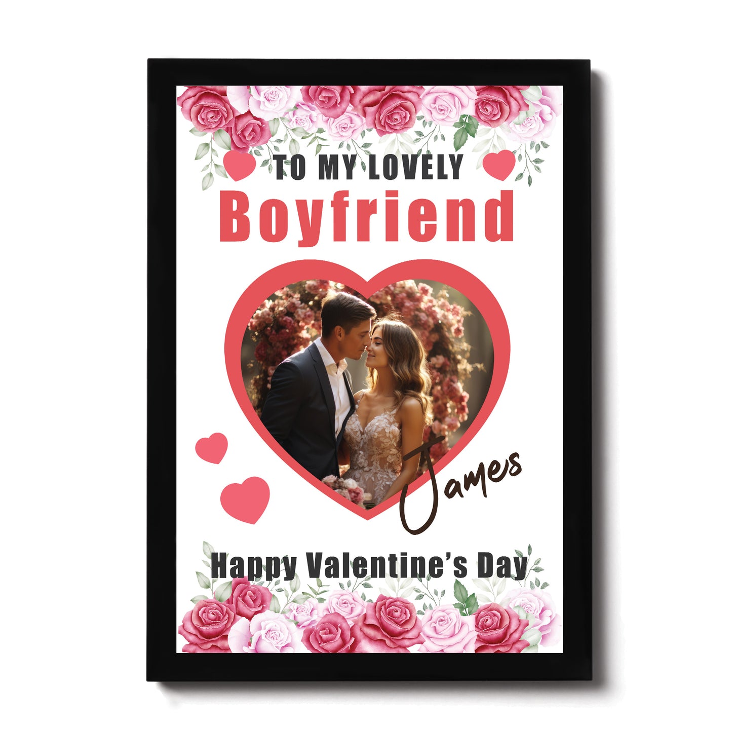 Valentines Day Gift For Boyfriend Personalised Framed Print