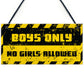Funny Boys Bedroom Door Sign NO GIRLS ALLOWED Man Cave