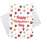 Happy Valentine's Day Card For Girlfriend Wife Cute Hearts