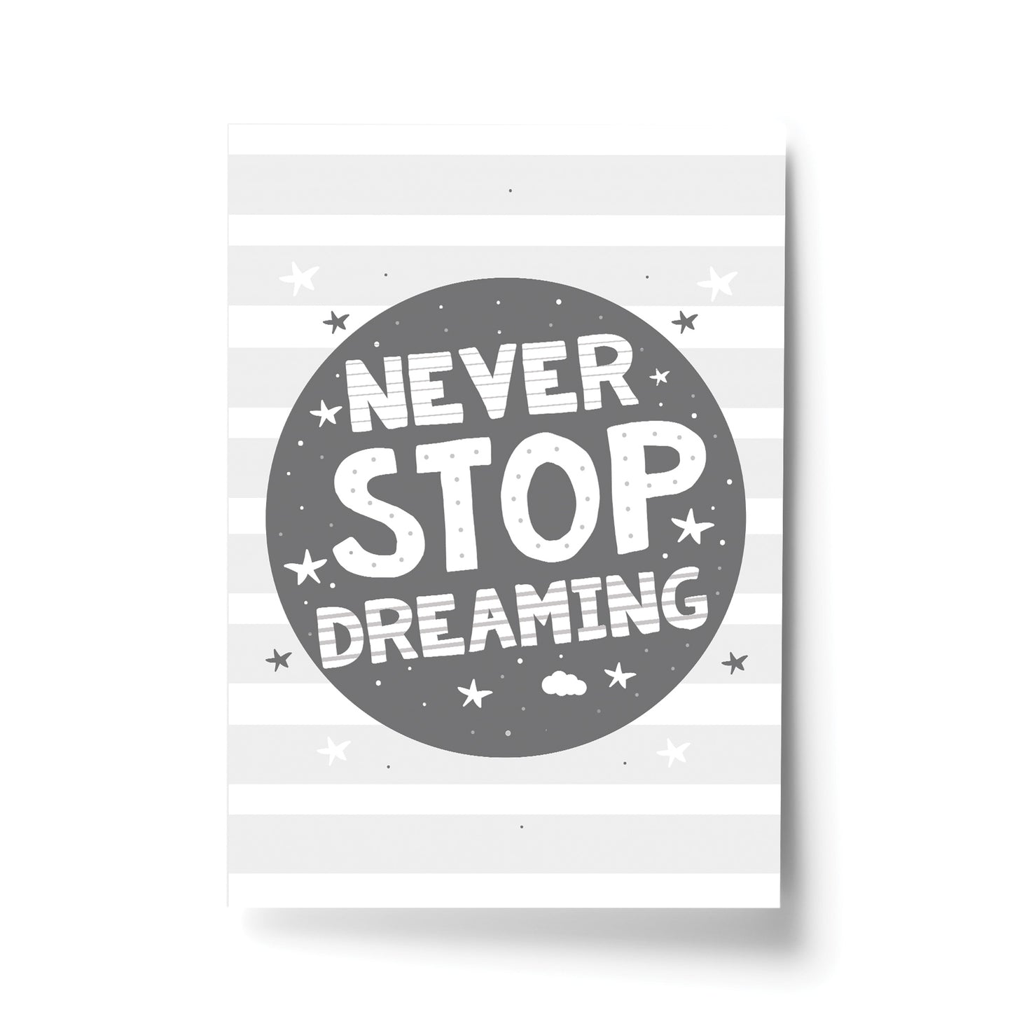 Grey Nursery Print Dream Child Baby Room Pictures Wall Art Gifts