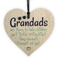 Funny Sign Grandad Birthday Gift Heart Wall Plaque Fathers Day