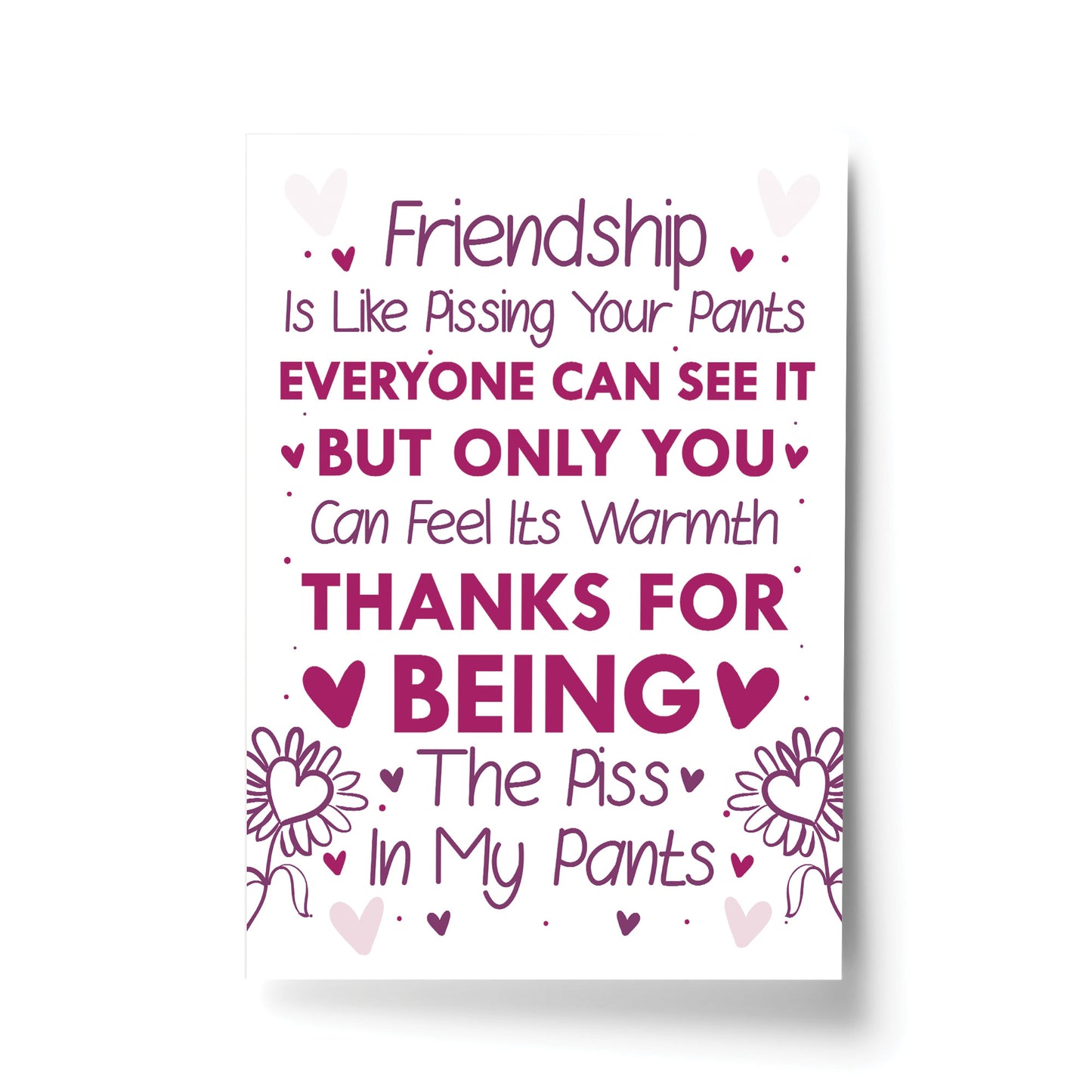 Best Friend Print Friendship Gift Funny Thank You Gift Novelty