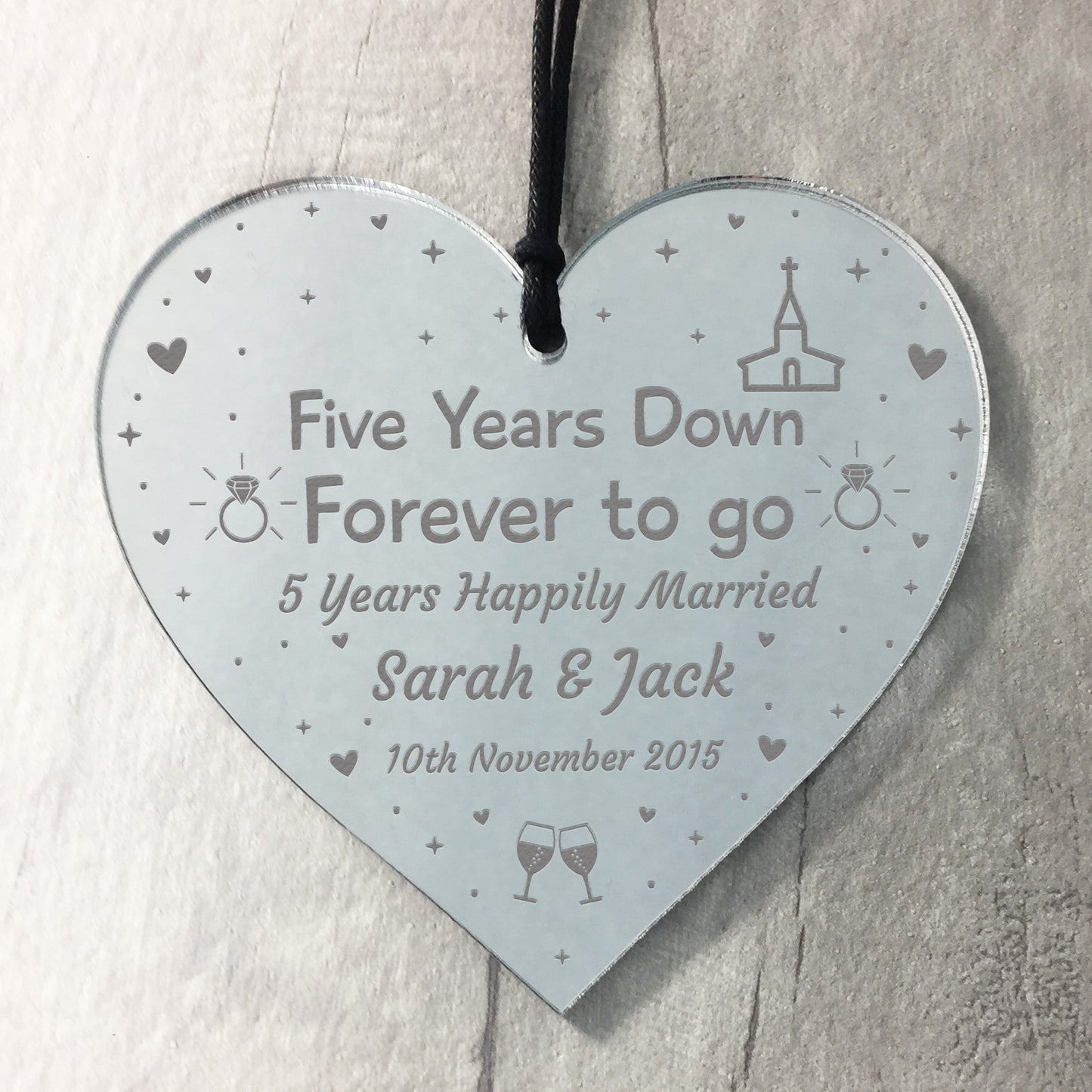 5th Anniversary Gift For Husband Wife Wedding Anniversary Gift
