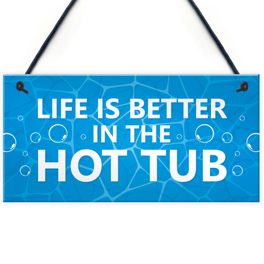 Hot Tub Novelty Plaque For Garden Hot Tub Garden Shed Novelty