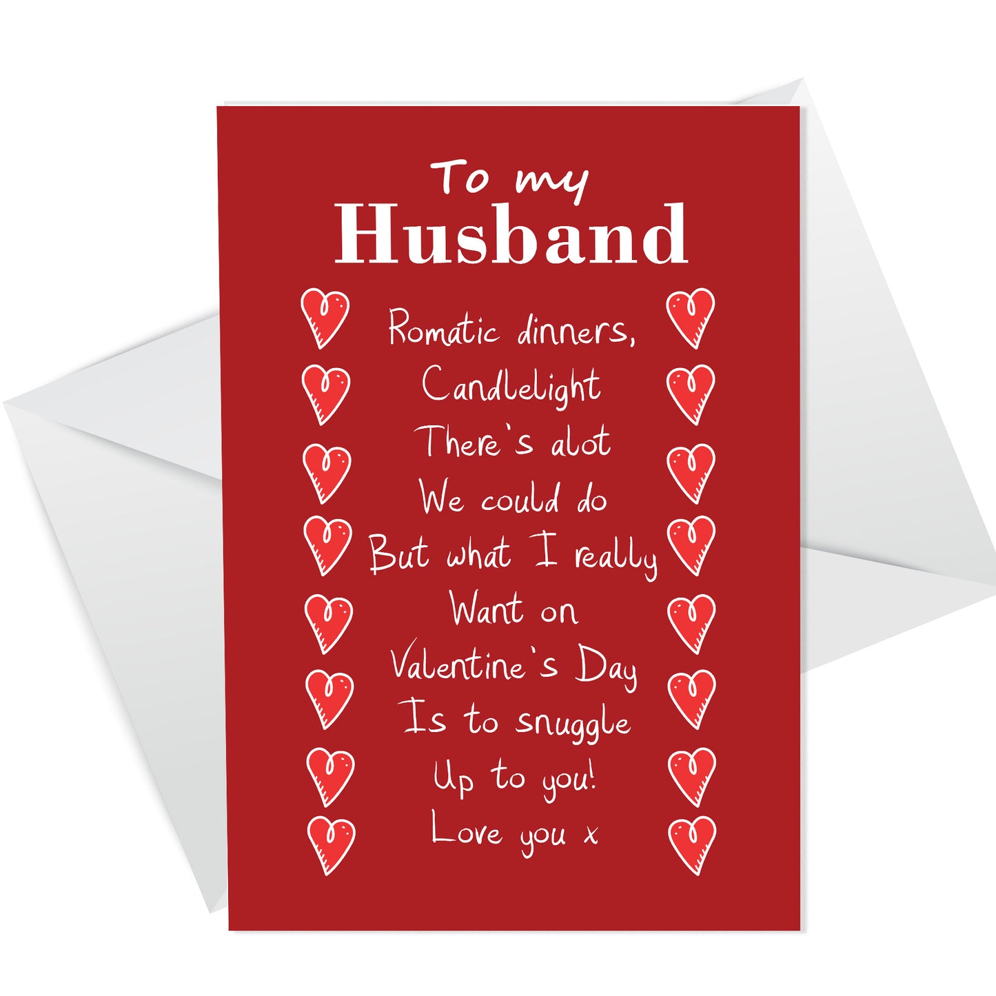 Valentine Card For Husband Valentines Day Card For Him Snuggle