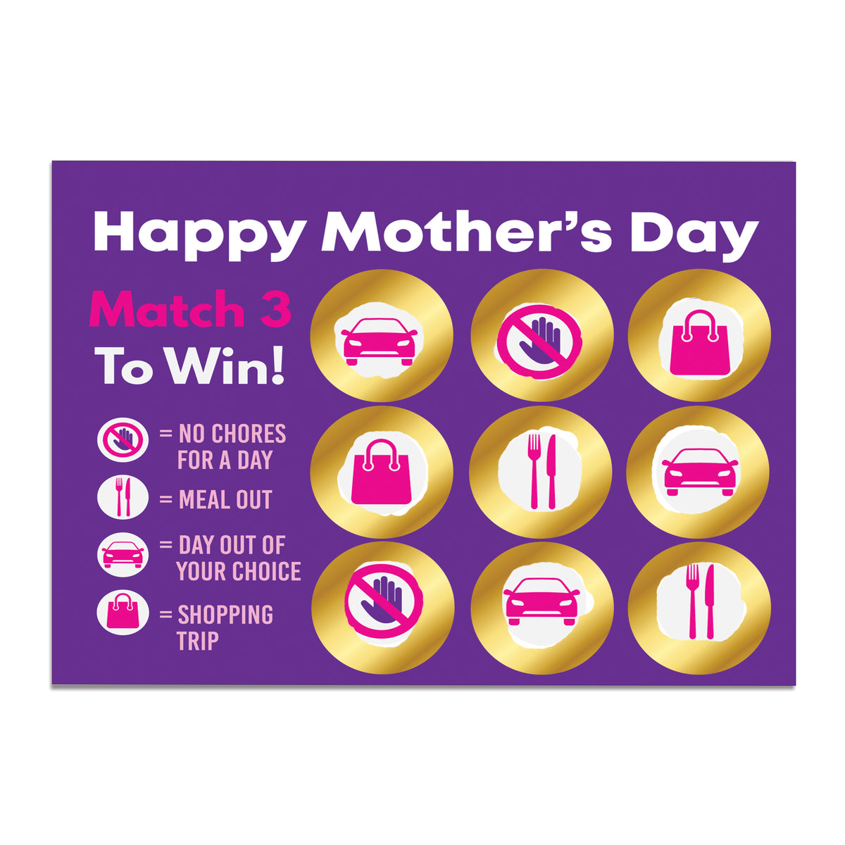 Mothers Day Gift for Mum Mother's Day Scratch Card for Mum Card