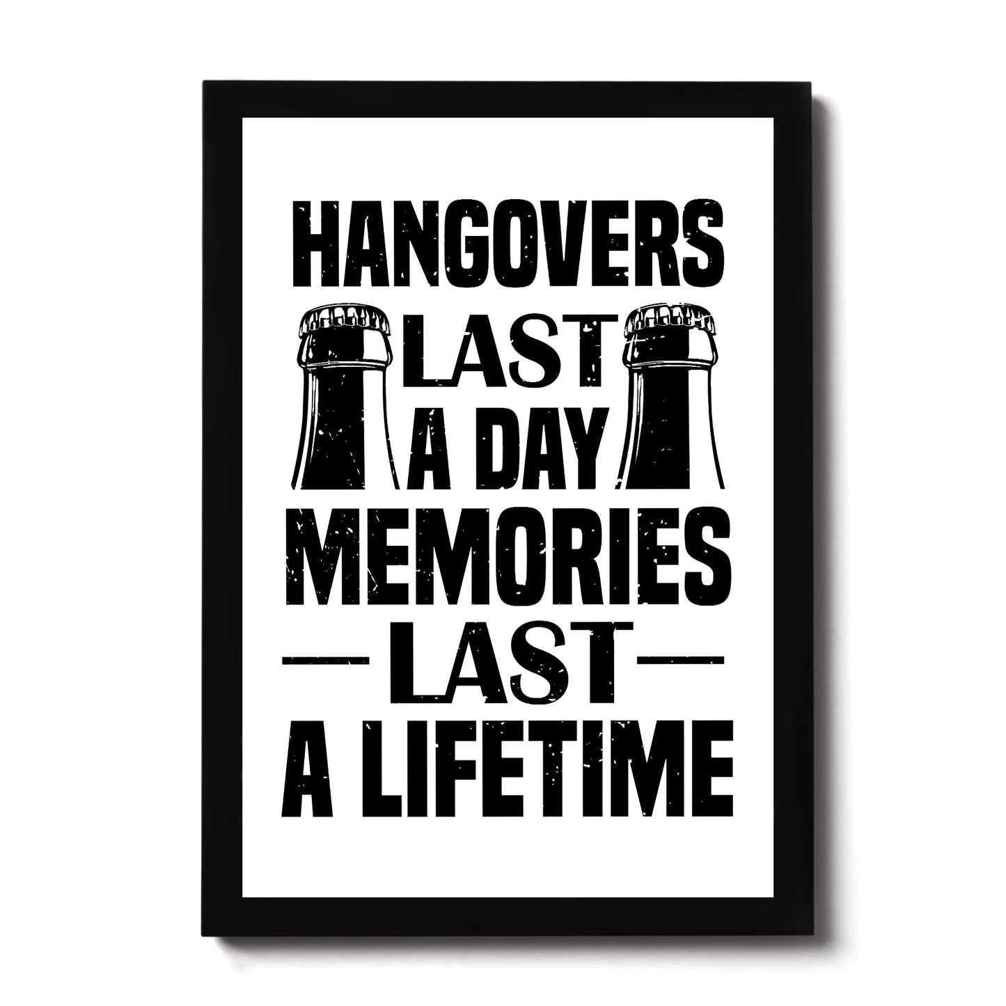 Funny Alcohol Sign Bar Signs For Home Man Cave FRAMED Print