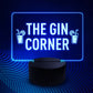 Funny Home Bar Sign The Gin Corner Sign LED Plaque Alcohol Beer