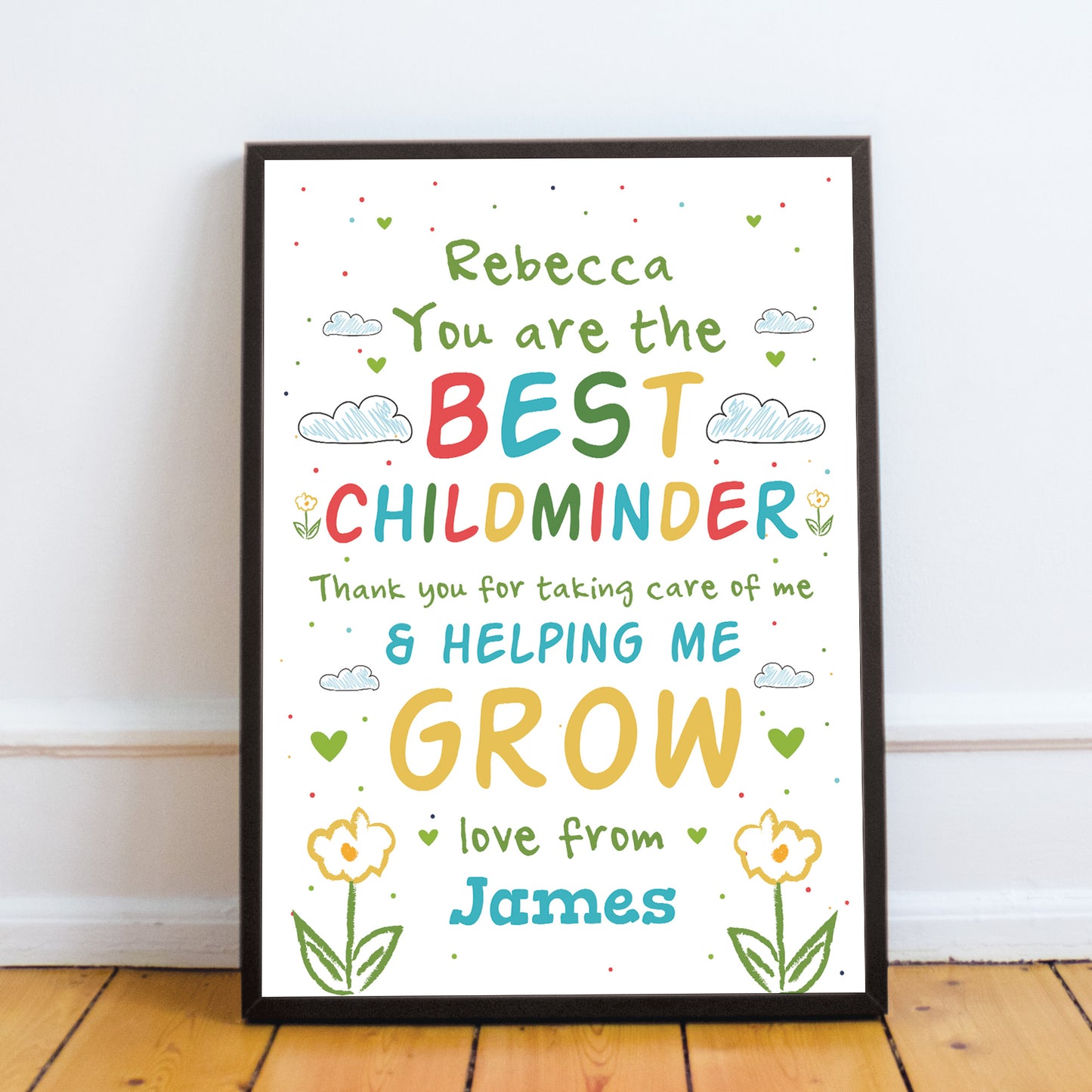 Personalised Leaving Nursery Pre School Thank You Childminder