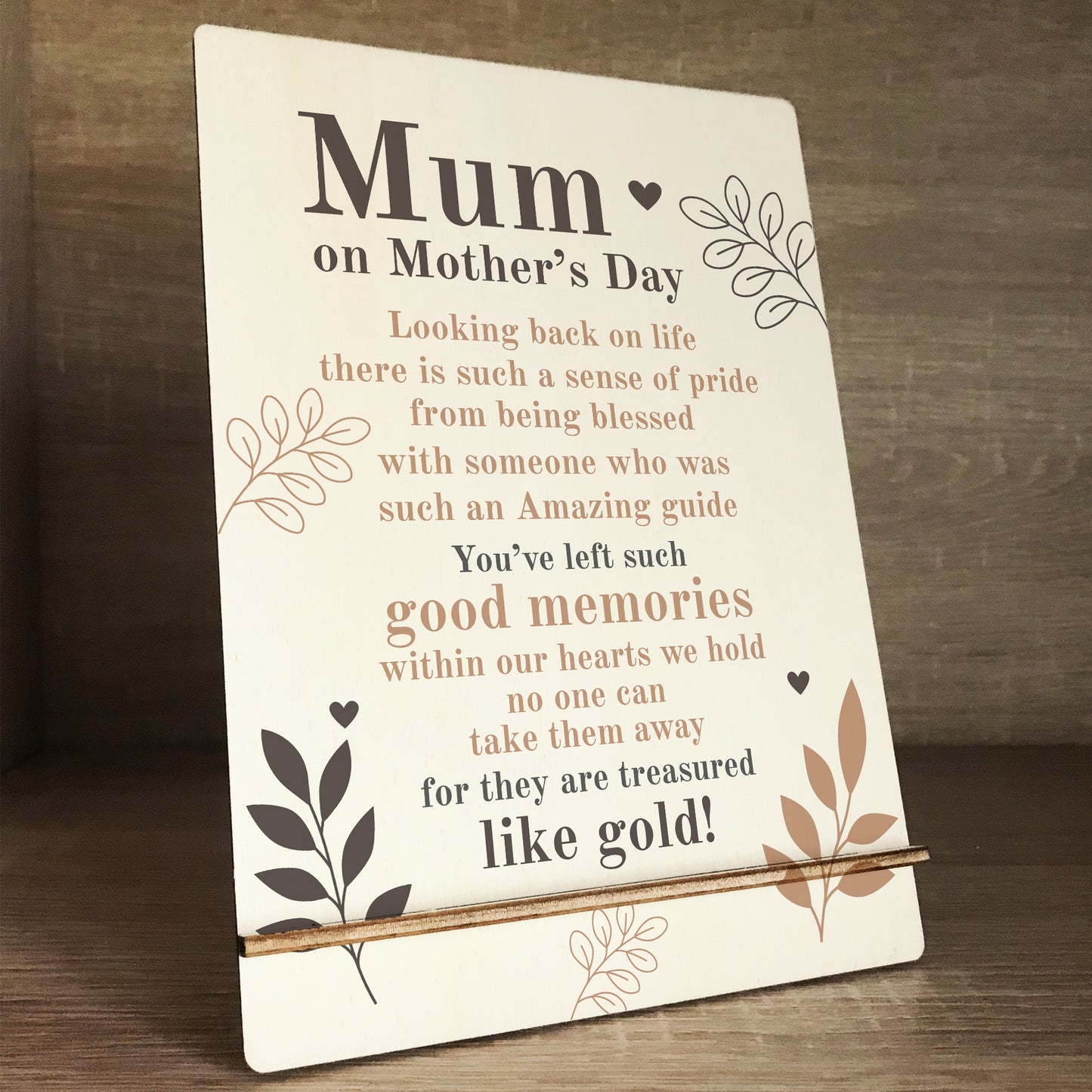 Biglietto Commemorativo Impermeabile "In Memory Of Mum" 30 Cm - Cartello Da Tomba Con Paletto Incluso - 2