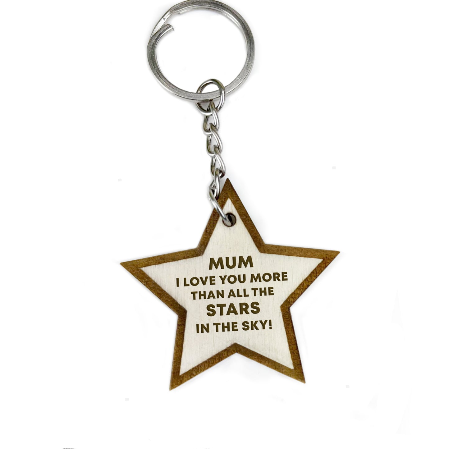 Mum Gifts For Birthday Christmas Wood Keyring Thank You Mum Gift
