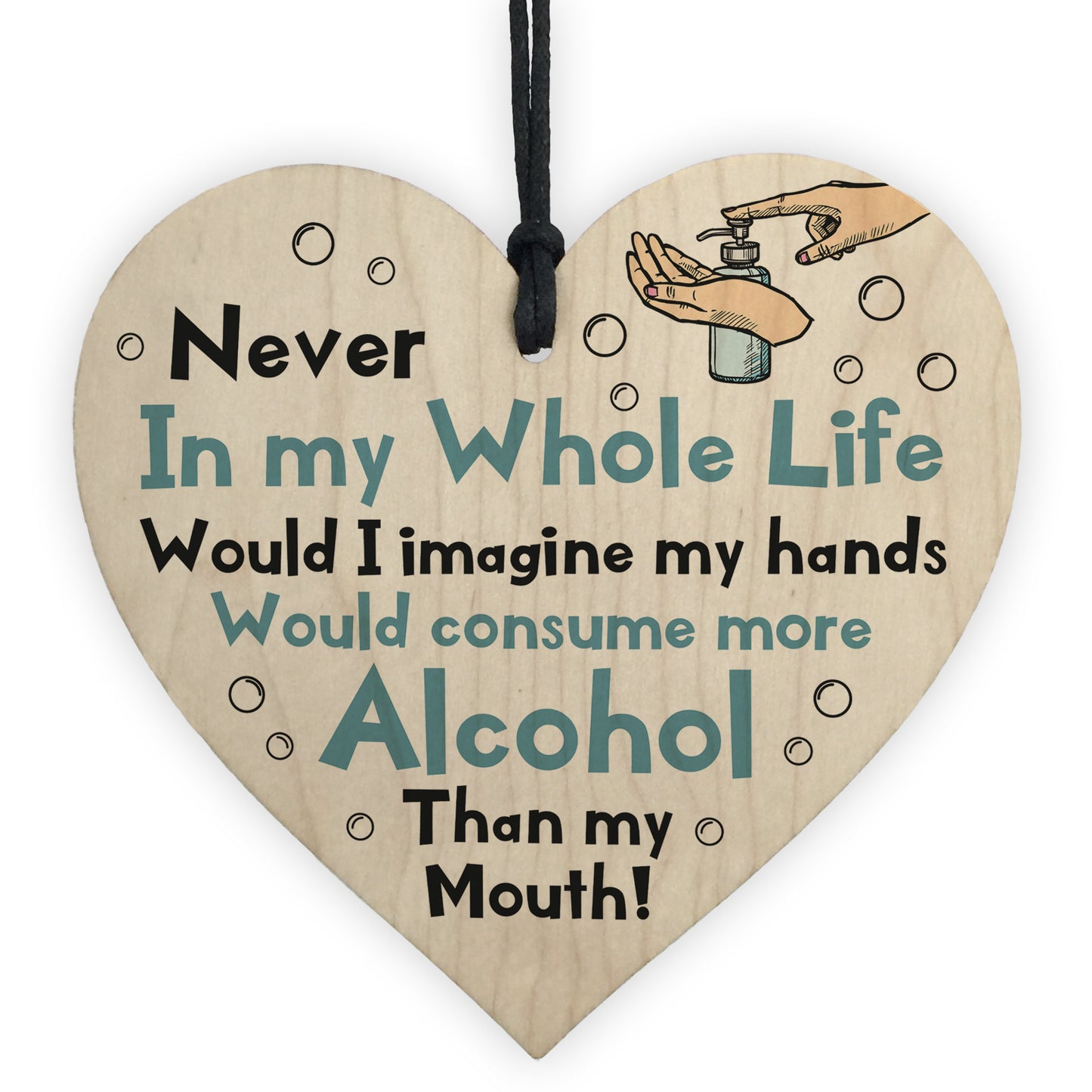 Funny Quarantine Christmas Gift Wooden Heart Novelty Signs