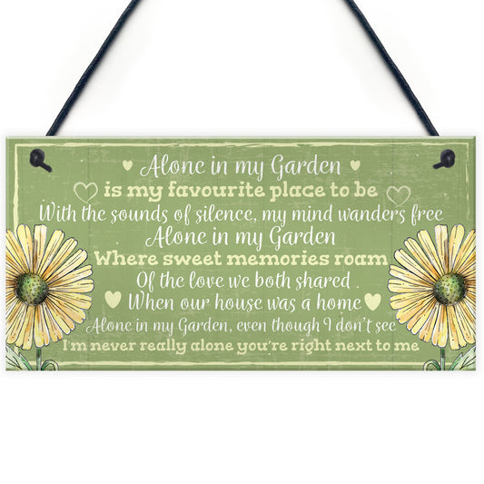 Novelty Hanging Garden Memorial Plaque Present Home Fence Sign