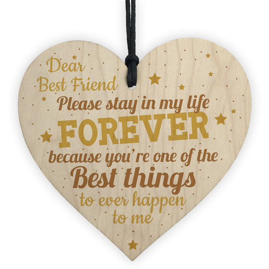 Best Friend Gift Friendship Sign Wooden Hanging Plaque Sign