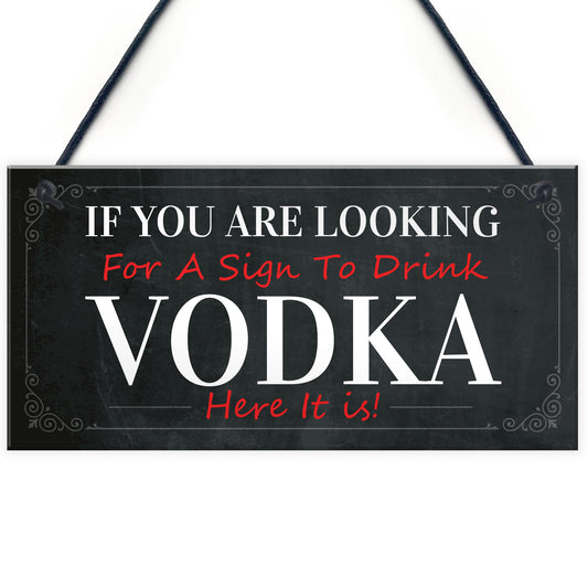 Funny Vodka Sign For Home Bar Novelty Bar Decor Sign Alcohol