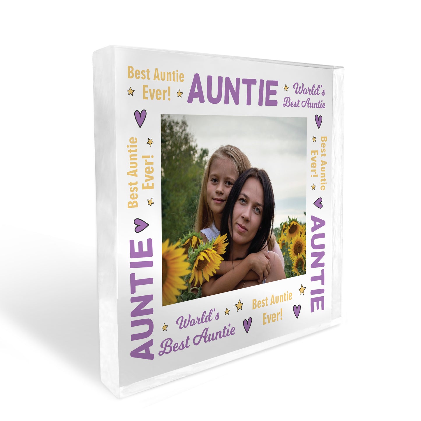 Auntie Gifts Personalised Photo Block Gift For Auntie Christmas