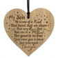 Gift For Son From Mum Dad Engraved Heart 16th 18th 21st Birthday