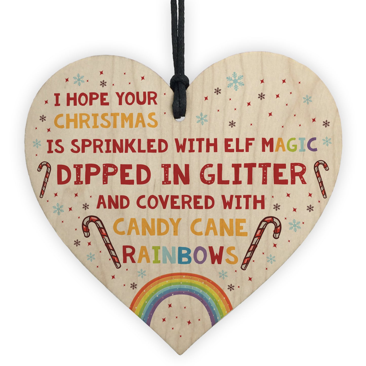 Auntie Mum Daughter Christmas Gift Wooden Heart Funny Xmas Gift
