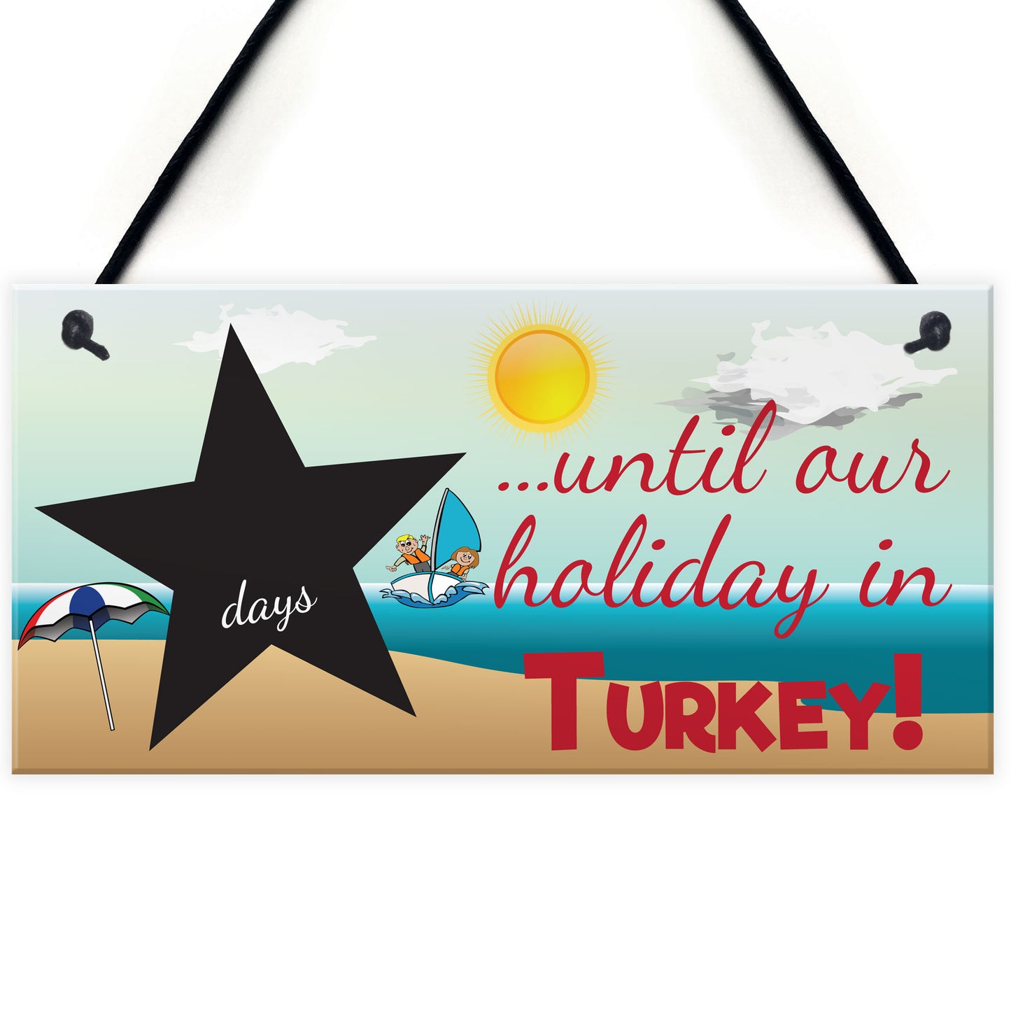 Counting Down The Days To The Holiday Hanging Plaque