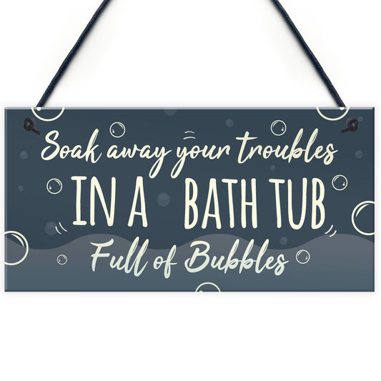 Bath Tub Bathroom Decor Toilet Door Sign Nautical Wall Sign