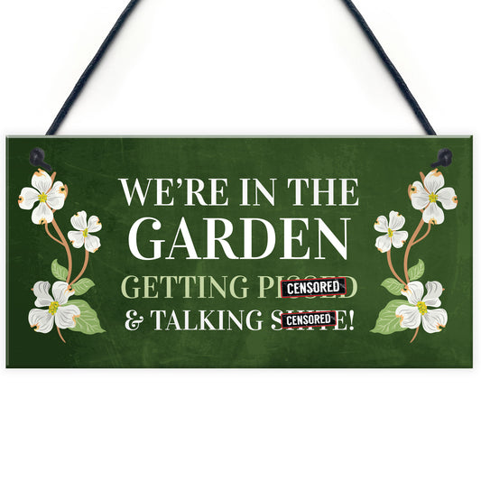 Funny Garden Sign Hanging Wall Sign Summerhouse Plaque
