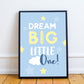 Blue Nursery Framed Prints / Nursery Wall Art Decor For Baby Boy