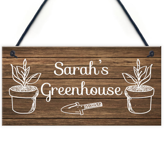 Novelty Greenhouse Sign Rustic Garden Summerhouse Sign Friend