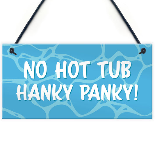 Funny Hot Tub Sign Garden Summerhouse Decor Rude Home Gift