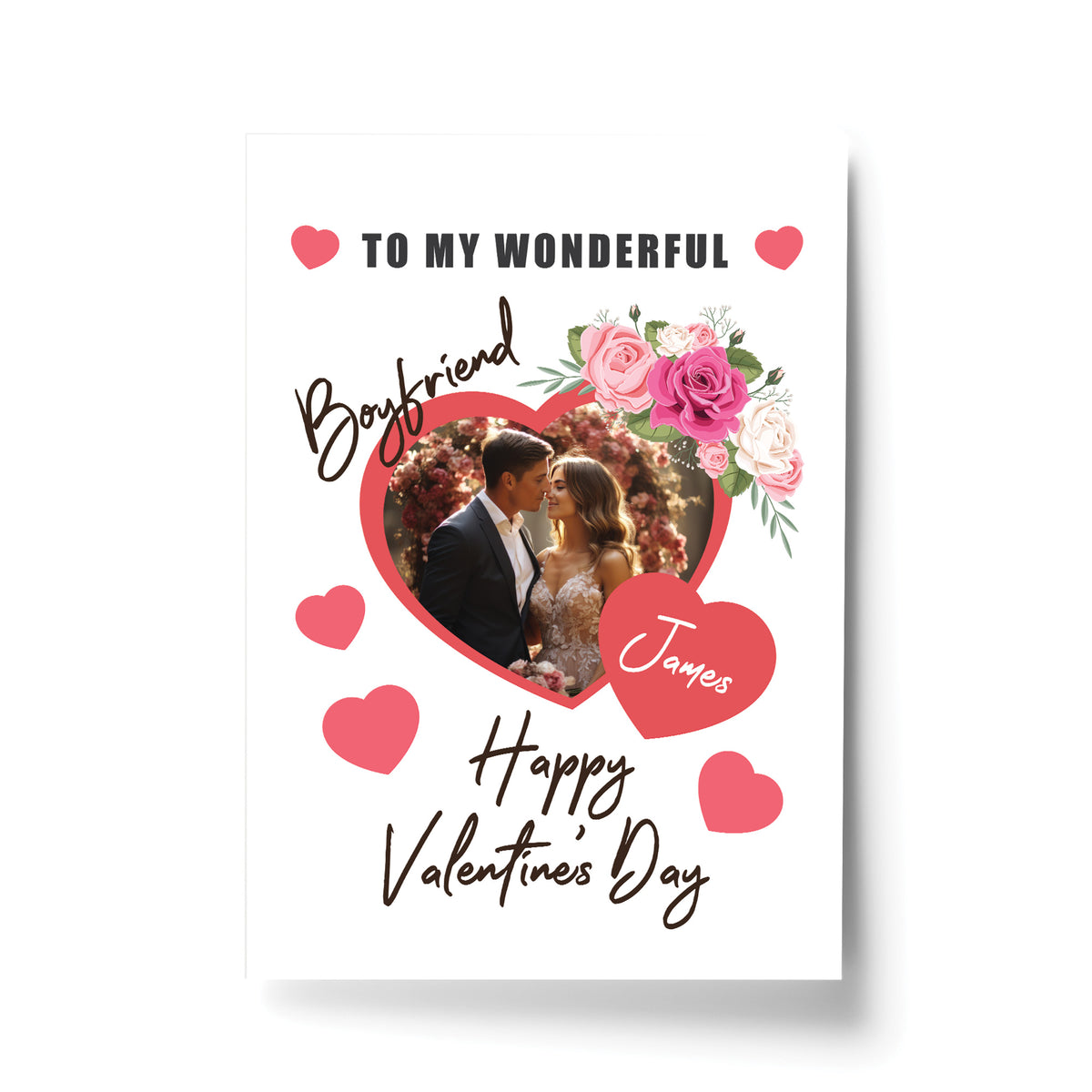 Valentines Day Gift For Boyfriend Personalised Print With Photo