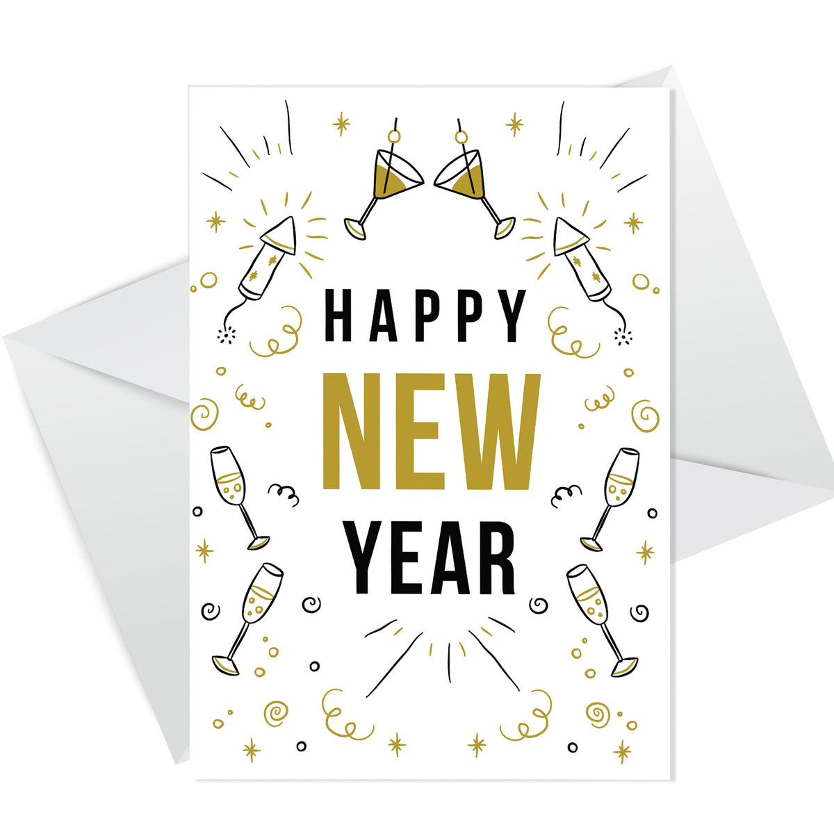 Happy New Year Greetings Card New Year Card For Him Her Special