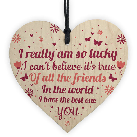 Best Friend Gifts For Women Wooden Heart Best Friend Card Thanks