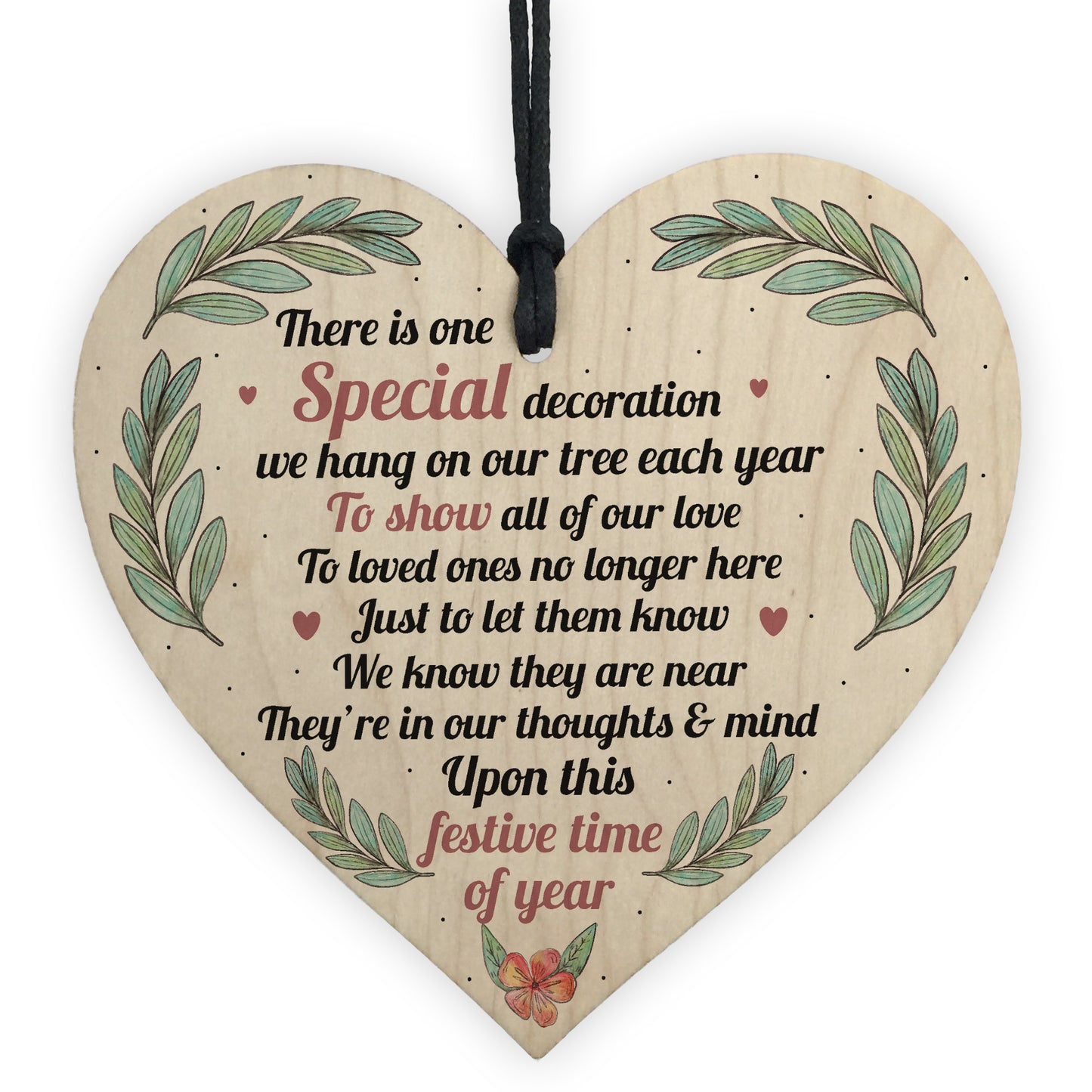 Memorial Plaque Decoration Mum Dad Nan Memorial Gift Wood Heart