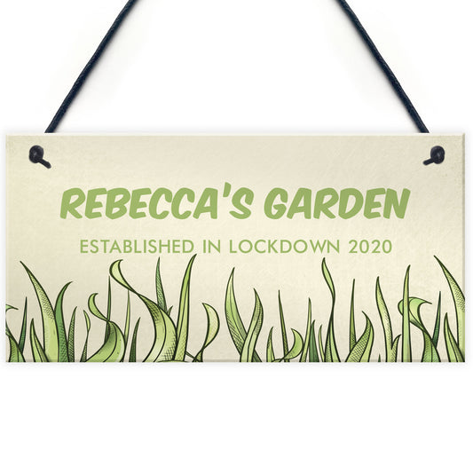 Novelty Garden Plaques Funny Quarantine Lockdown Garden Gifts