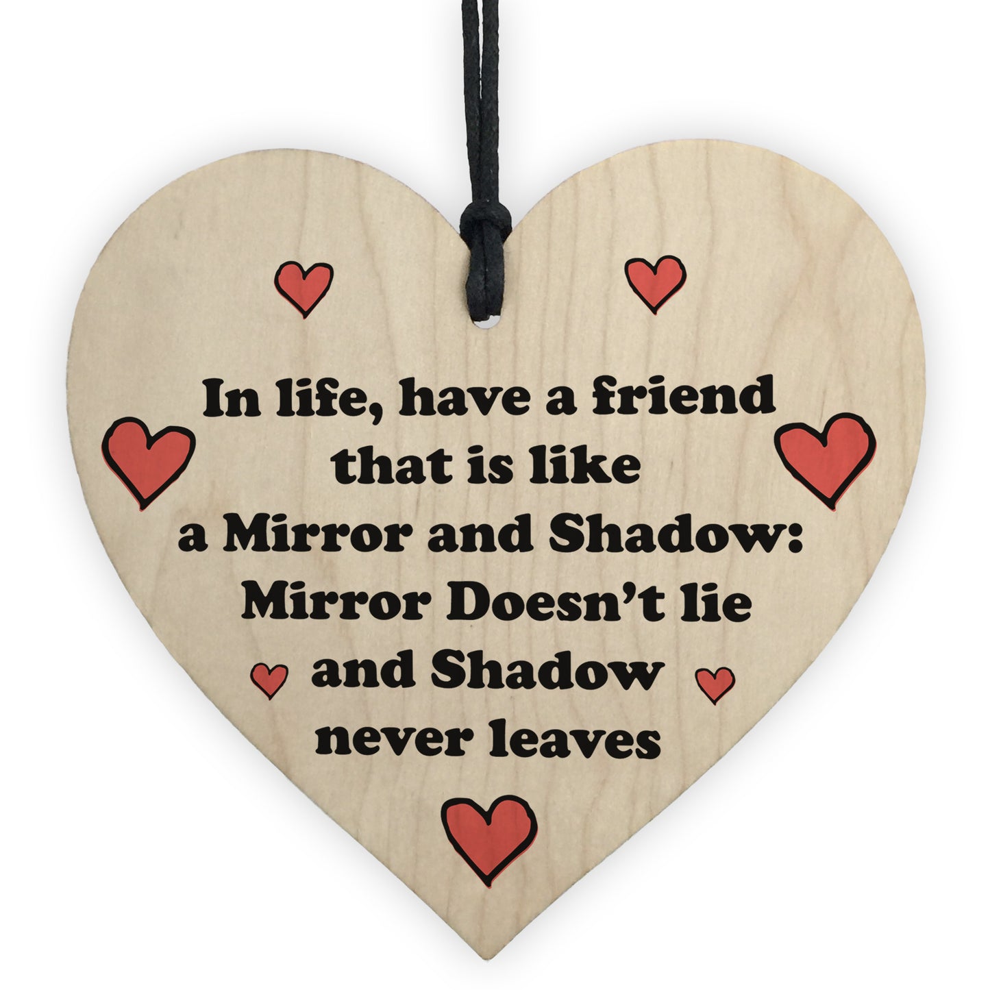 Friendship Gift For Best Friend Christmas Birthday Wood Heart