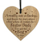 Wood Engraved Heart Dad Birthday Christmas Gift Foster Dad