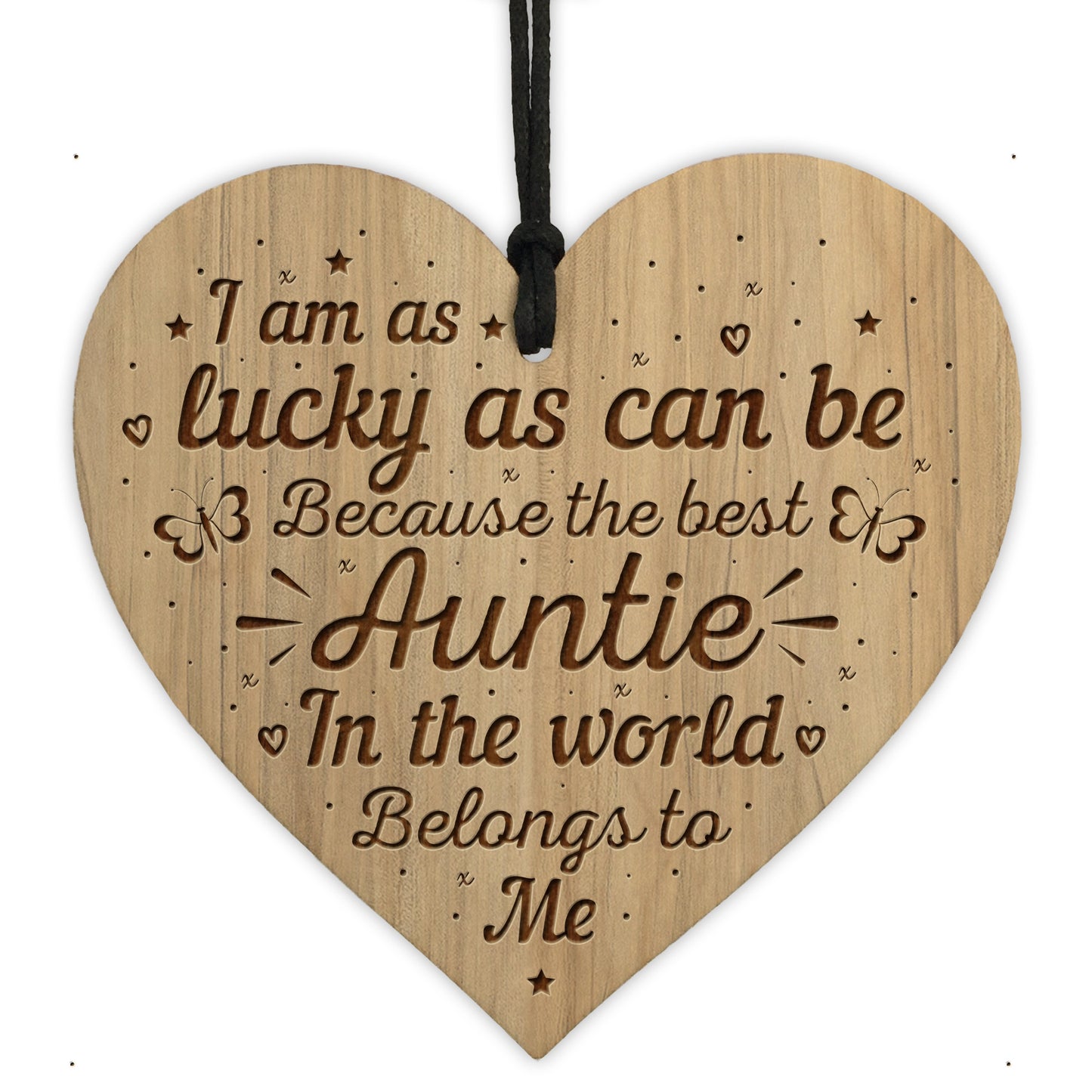 Gift For Auntie From Niece Nephew Engraved Heart Thank You Gift