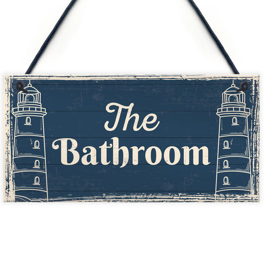 The Bathroom Nautical Bathroom Sign Decorations Shabby Chic