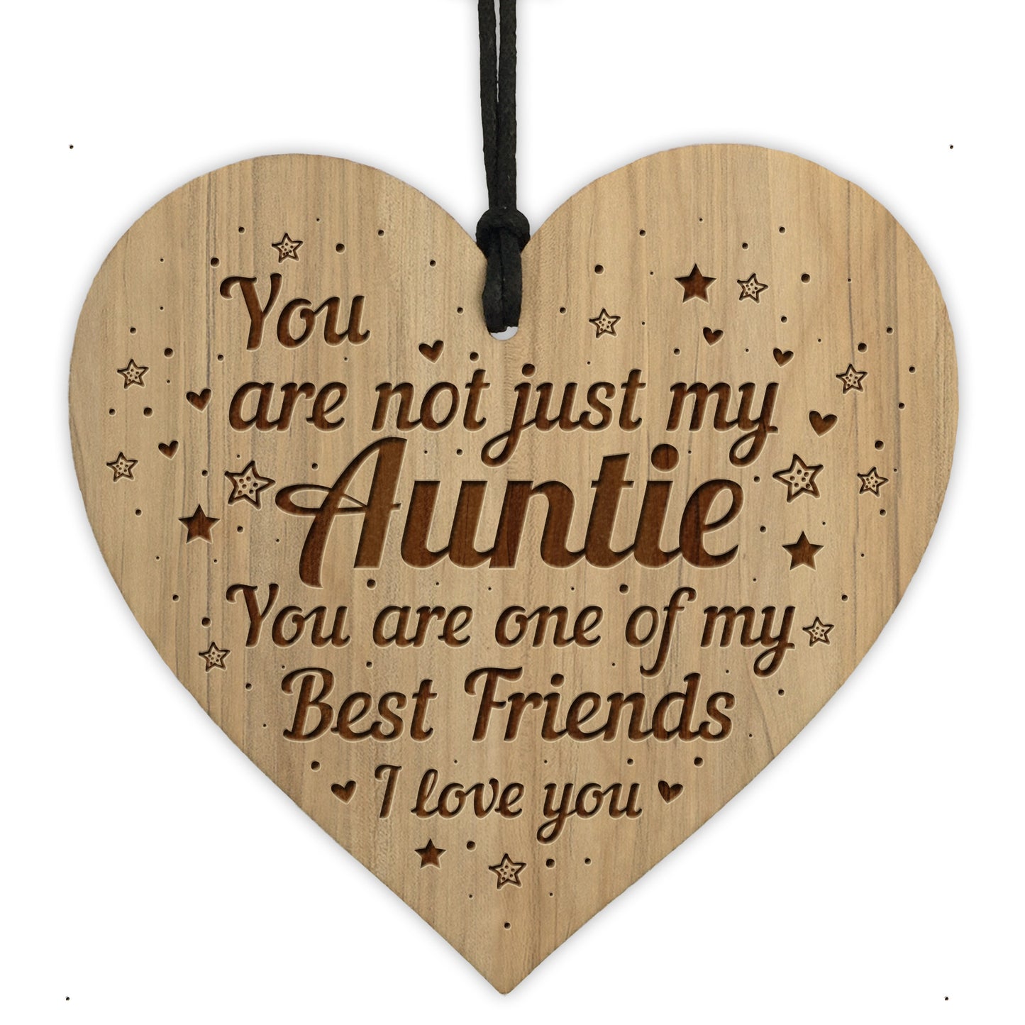 Auntie Birthday Card Engraved Heart Auntie Christmas Present