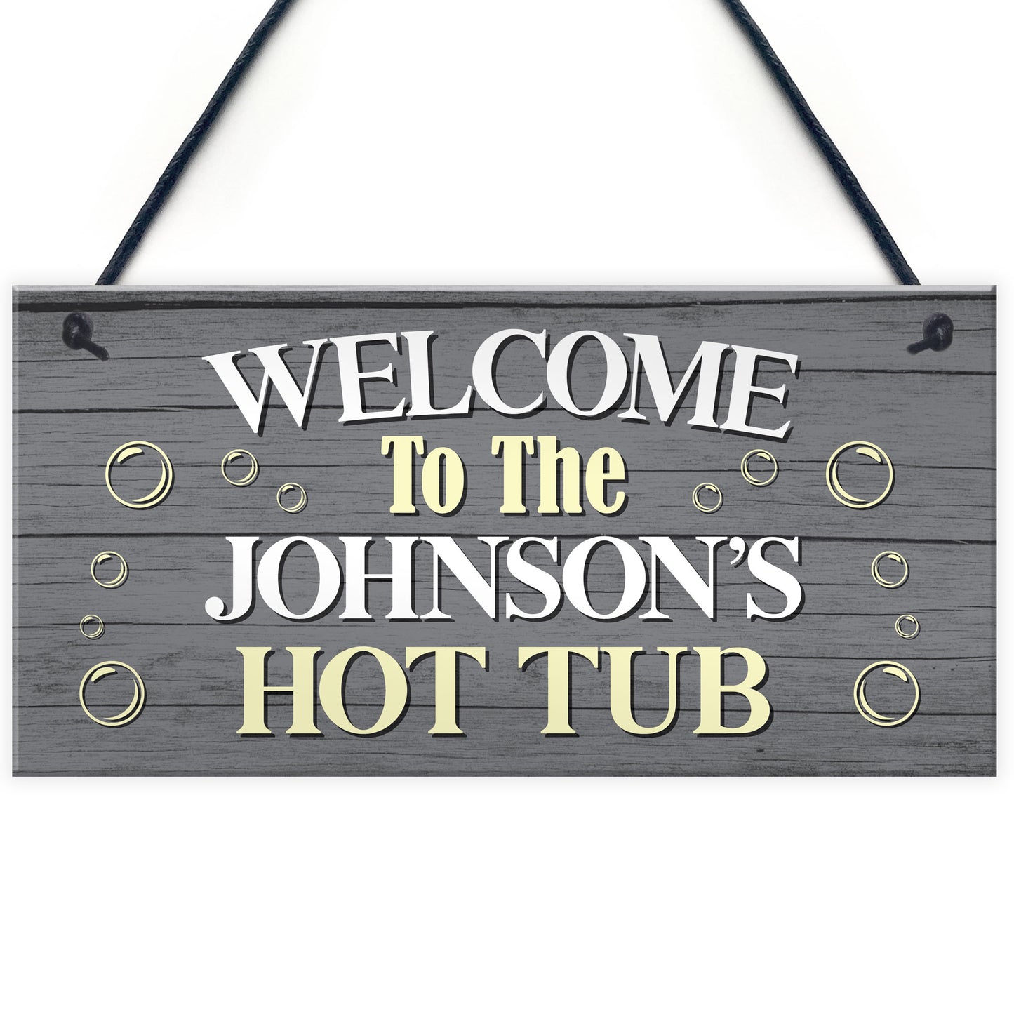 PERSONALISED Hot Tub Welcome Sign Novelty Hot Tub Garden