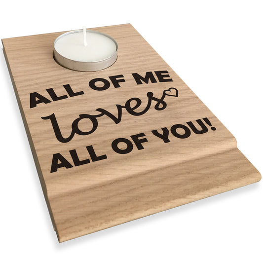 All Of Me Loves All Of You Candle Gift Set Tealight Holder