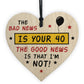 Novelty 40th Birthday Wooden Heart Sign Funny Gift For Him Her