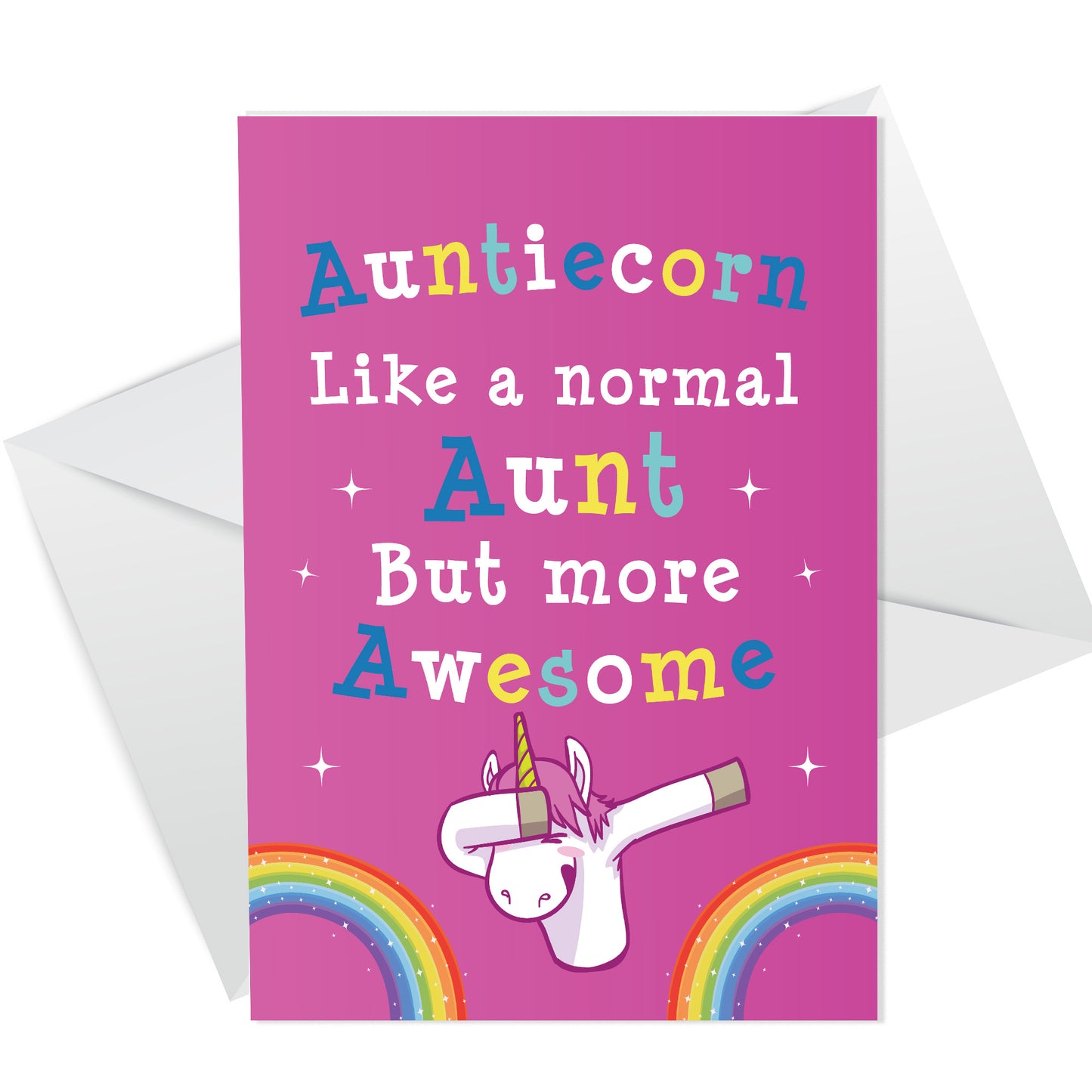 Novelty Card For Auntie Birthday Christmas A6 Card Auntie Card