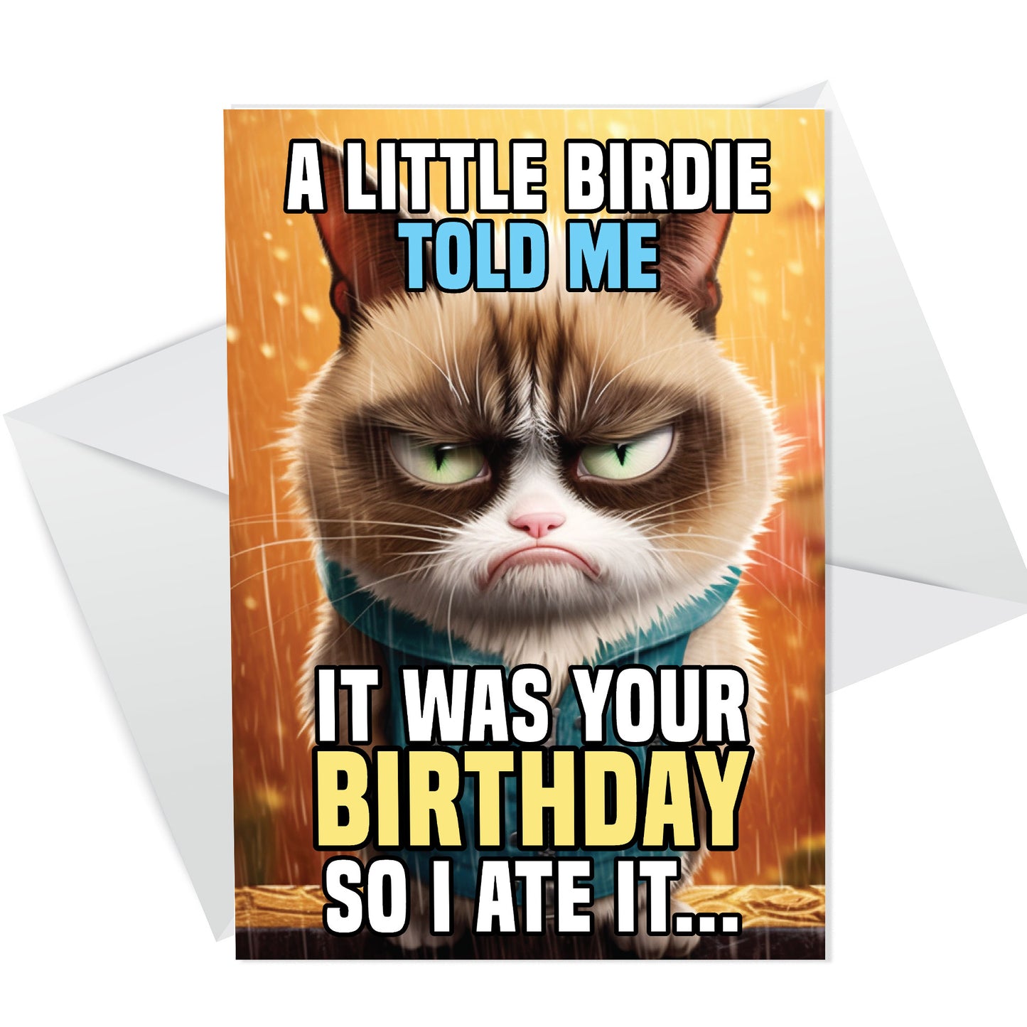 Humorous Birthday Card From Cat Funny Card For Men Women