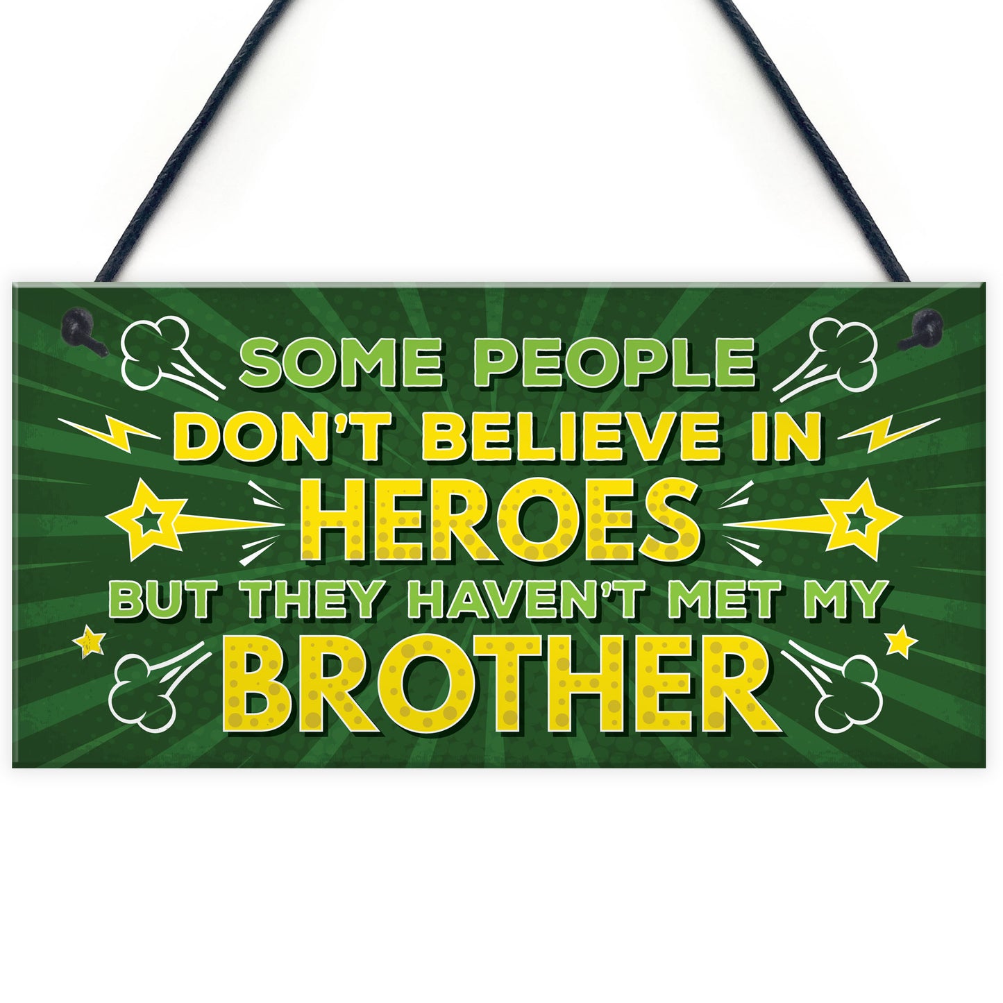 Brother My Hero Family Brother Gifts Novelty Sign Christmas Gift