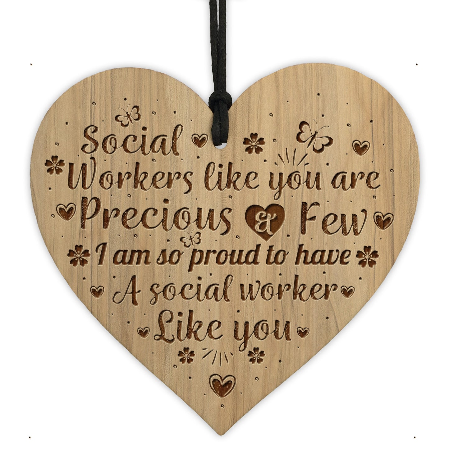 Social Worker Thank You Gifts Engraved Heart Birthday Christmas