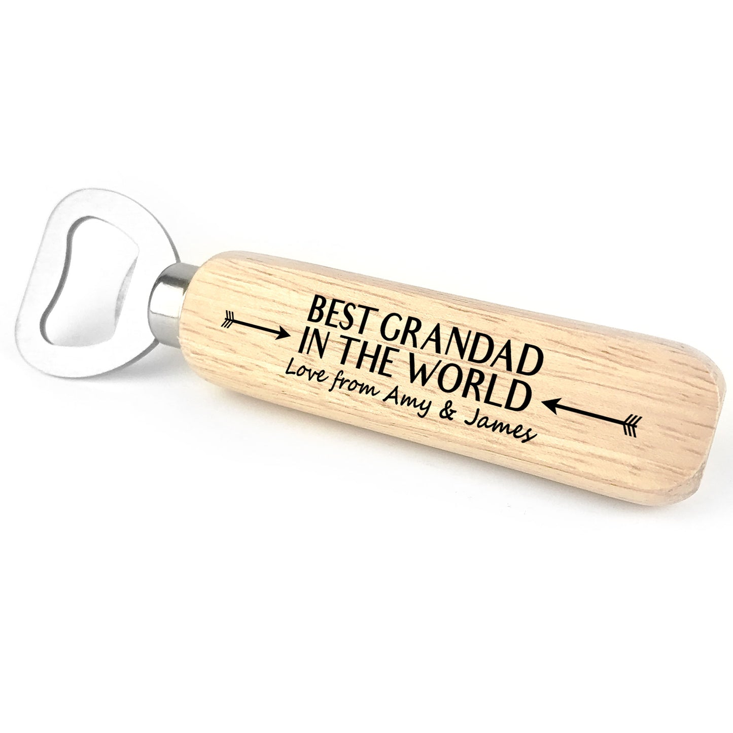 Personalised Best Grandad Wood Bottle Opener Birthday Christmas