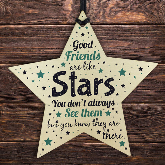BEST FRIEND Birthday Christmas Keepsake Gift Wood Star Thank You