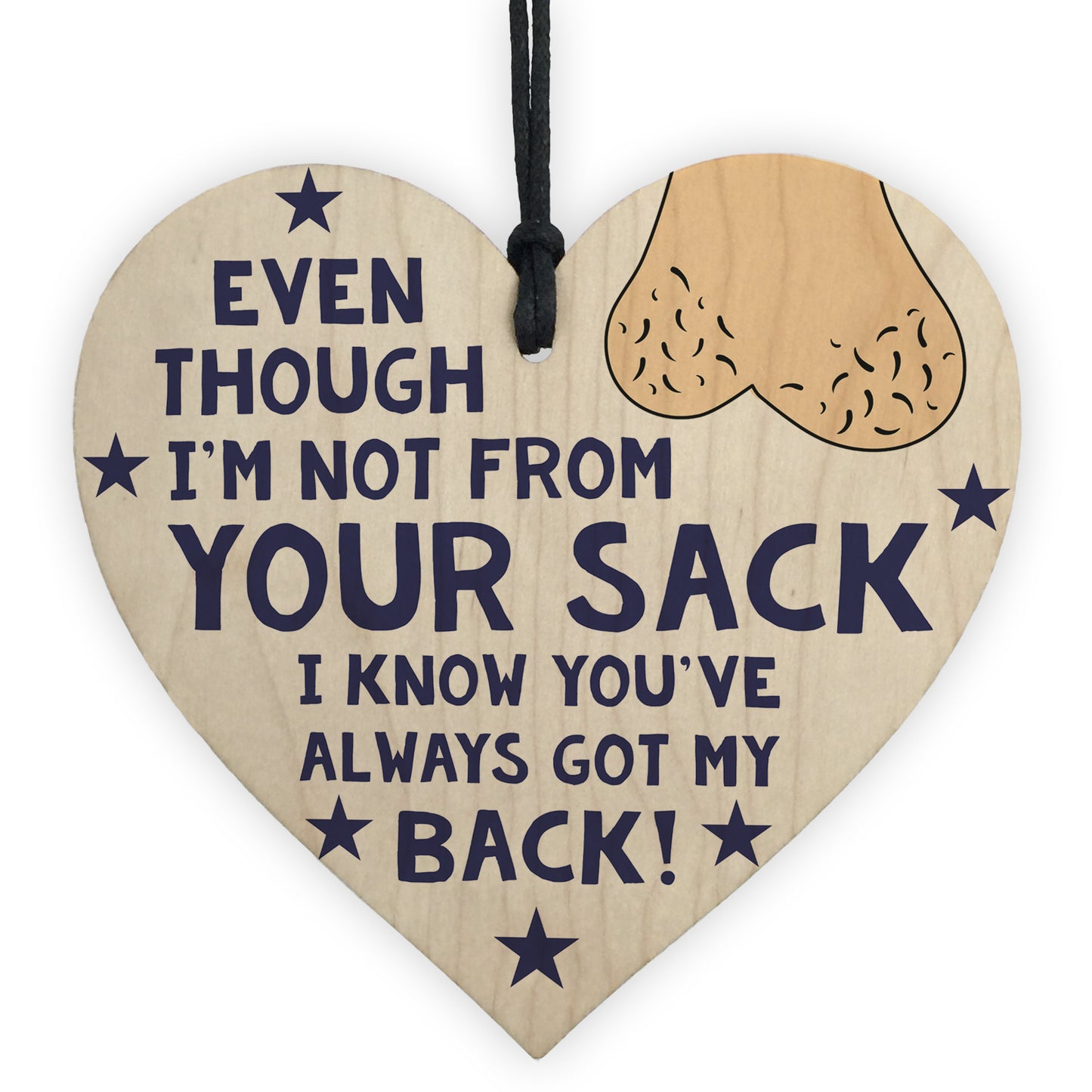 Stepdad Christmas Birthday Gift Wood Heart Humor Funny Gift