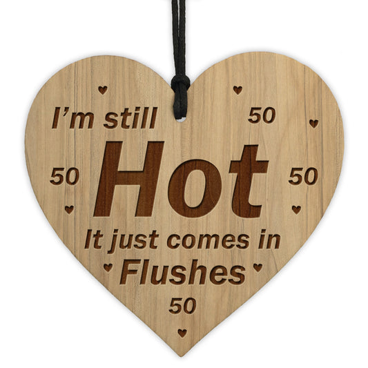 50th Birthday Gift Fifty Birthday Wood Engraved Heart Gift